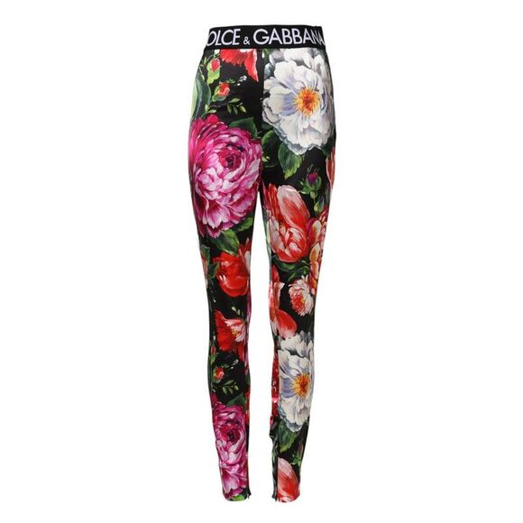 Dolce & Gabbana Floral Print Slim Leggings Women Multicolor Jeans & Pants